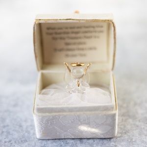 Lavie My Guardian Angel Treasure Chest Glass Figurine Keepsake Box